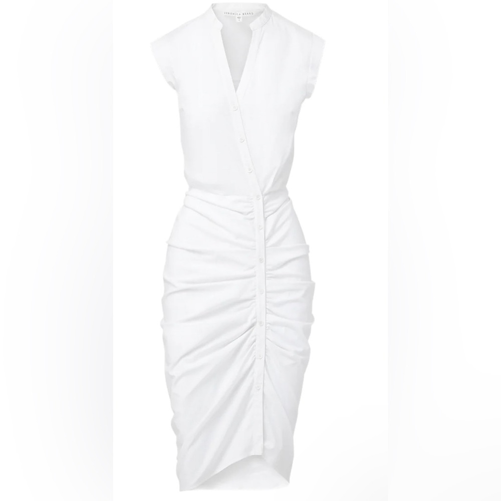Veronica Beard Ruched Shirt Dress new with tags